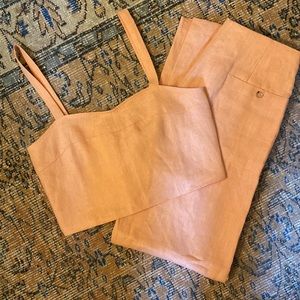 Paloma Wool Adeline pant and Jaja top linen set